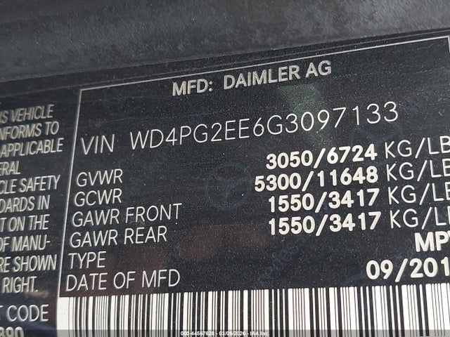 Продаж на аукціоні авто 2016 Mercedes-benz Metris, vin: WD4PG2EE6G3097133, номер лоту: 44567628