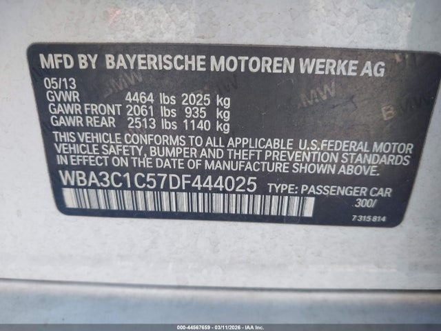 2013 BMW 328I WBA3C1C57DF444025 Photo 8