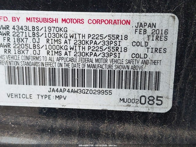 2016 MITSUBISHI OUTLANDER SPORT JA4AP4AW3GZ029955 Photo 8