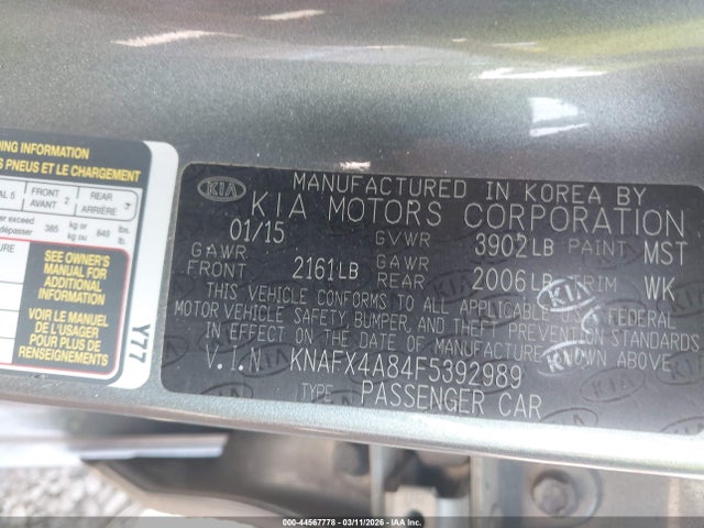 KIA FORTE EX 2015 KNAFX4A84F5392989 Image 9