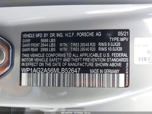 Porsche Macan Gts 2021 WP1AG2A56MLB52647 Image 9