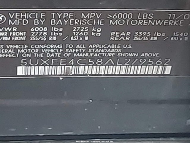 2010 BMW X5 5UXFE4C58AL279562 Photo 8