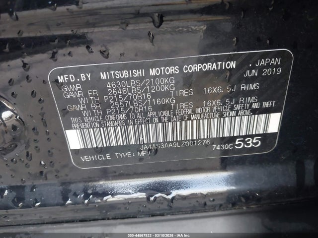 2020 MITSUBISHI ECLIPSE CROSS JA4AS3AA9LZ001276 Photo 8