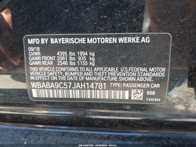 2018 BMW 320I WBA8A9C57JAH14781 Photo 8