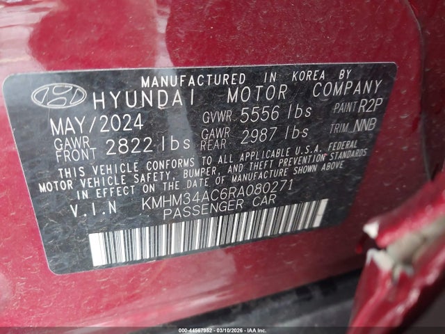Hyundai Ioniq 6 Sel 2024 KMHM34AC6RA080271 Image 9