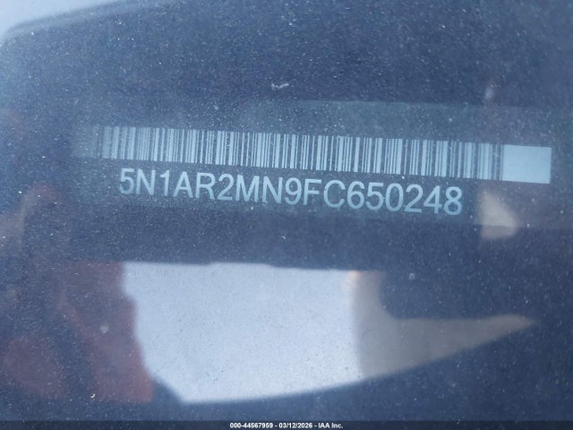 Nissan Pathfinder Platinum/s/sl/sv 2015 5N1AR2MN9FC650248 Image 9