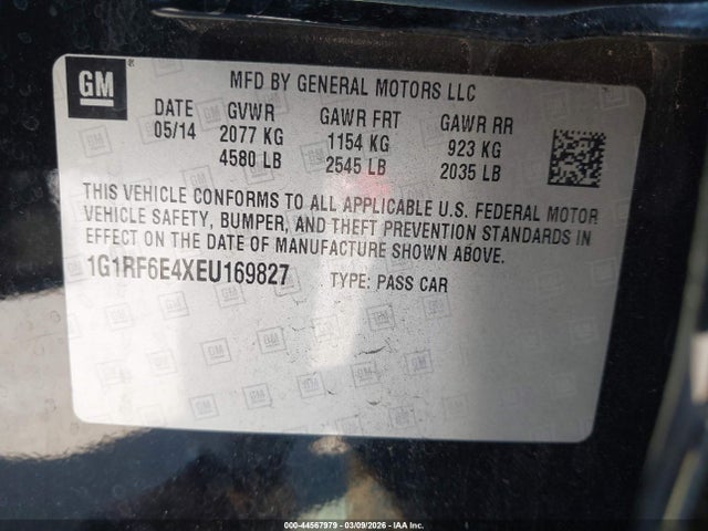 Chevrolet Volt 2014 1G1RF6E4XEU169827 Image 9