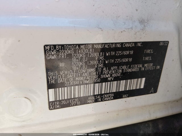 2022 TOYOTA RAV4 HYBRID 2T3E6RFV1NW037850 Photo 8