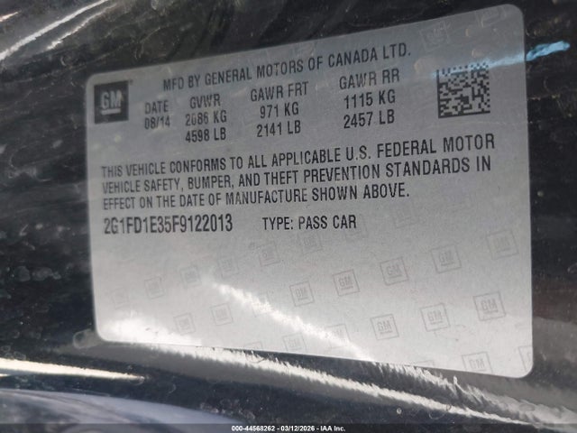 Chevrolet Camaro 1lt 2015 2G1FD1E35F9122013 Image 9