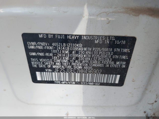 Subaru Forester 2.0xt Premium 2017 JF2SJGEC7HH496902 Image 9