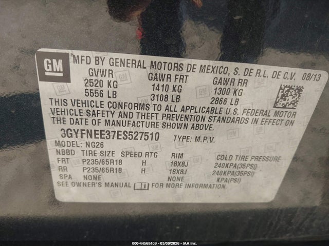 2014 CADILLAC SRX 3GYFNEE37ES527510 Photo 8