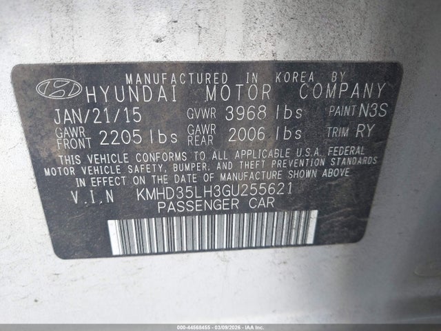KMHD35LH3GU255621 Hyundai ELANTRA GT