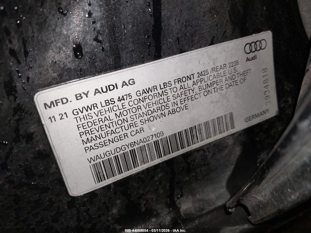 2022 AUDI A3 WAUGUDGY6NA027109 Photo 8