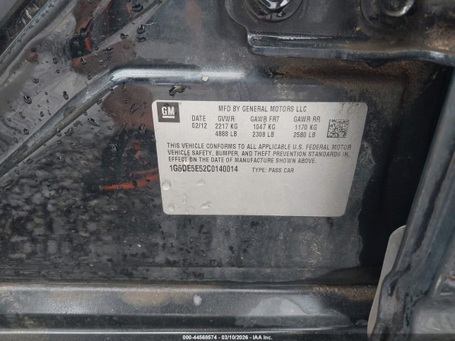 2012 CADILLAC CTS 1G6DE5E52C0140014 Photo 8