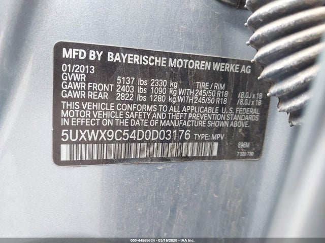 2013 BMW X3 5UXWX9C54D0D03176 Photo 8