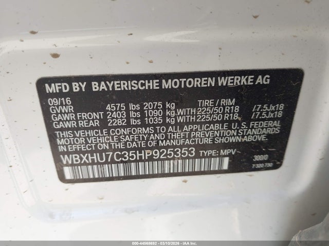 2017 BMW X1 WBXHU7C35HP925353 Photo 8