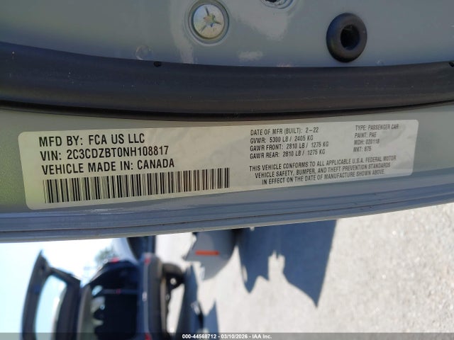 2022 DODGE CHALLENGER 2C3CDZBT0NH108817 Photo 8