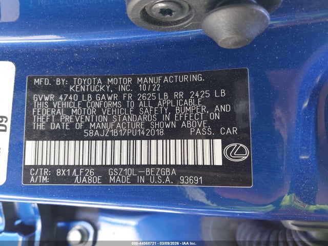 58AJZ1B17PU142018 Lexus Es 350 F Sport Handling