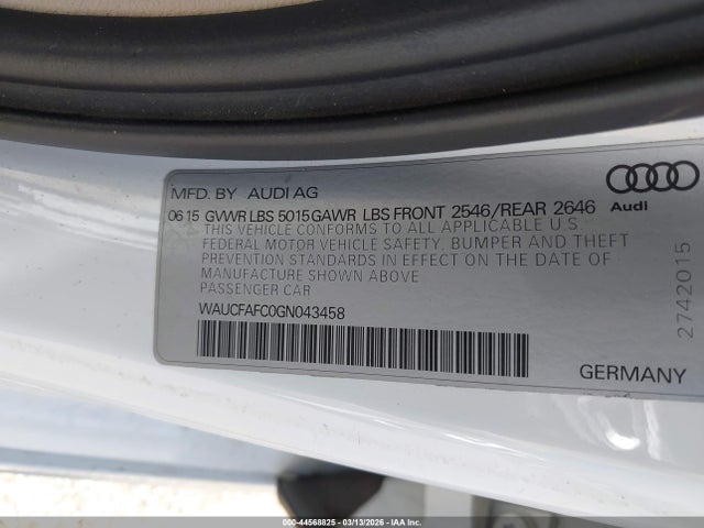2016 AUDI A6 WAUCFAFC0GN043458 Photo 8
