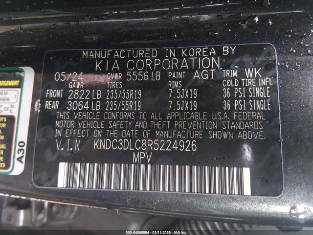 KIA Ev6 Wind 2024 KNDC3DLC8R5224926 Image 9