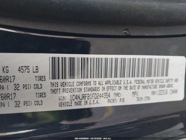 2015 JEEP PATRIOT 1C4NJRFB1FD244354 Photo 8