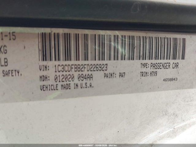 1C3CDFBB2FD226923 Dodge DART SXT