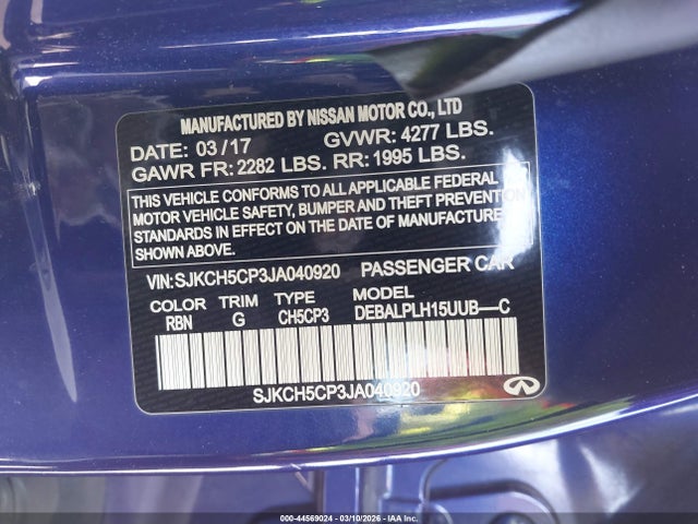 Infiniti QX30 2018 SJKCH5CP3JA040920 Image 9