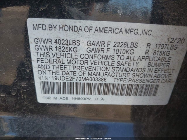 Acura Ilx Premium Package/technology Package 2021 19UDE2F70MA003386 Image 9