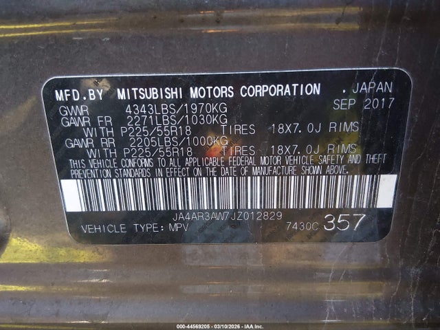 2018 MITSUBISHI OUTLANDER SPORT JA4AR3AW7JZ012829 Photo 8