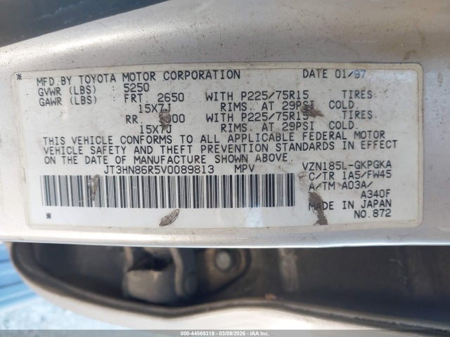1997 TOYOTA 4RUNNER JT3HN86R5V0089813 Photo 8