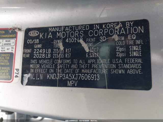 2018 Kia Soul + მანქანა იყიდება აუქციონზე, vin: KNDJP3A5XJ7606913, აუქციონის ნომერი: 44569322