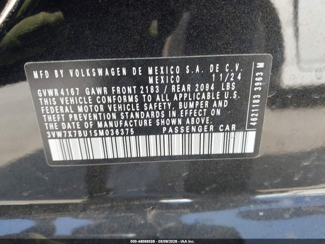 3VW7X7BU1SM036375 Volkswagen Jetta 1.5t Se