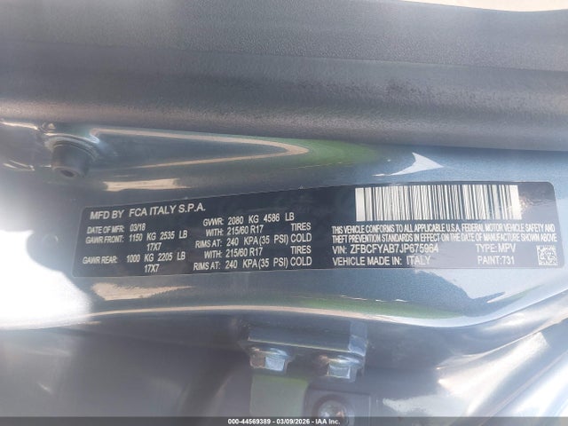 2018 FIAT 500X ZFBCFYAB7JP675964 Photo 8