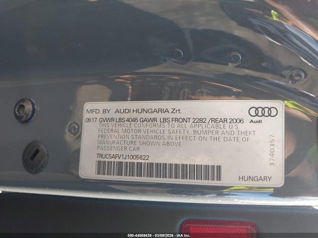 2018 AUDI TT TRUC5AFV1J1005622 Photo 8