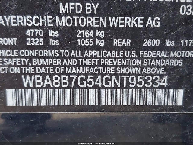 Продаж на аукціоні авто 2016 Bmw 340i Xdrive, vin: WBA8B7G54GNT95334, номер лоту: 44569494