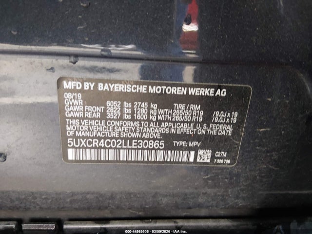 2020 BMW X5 5UXCR4C02LLE30865 Photo 8