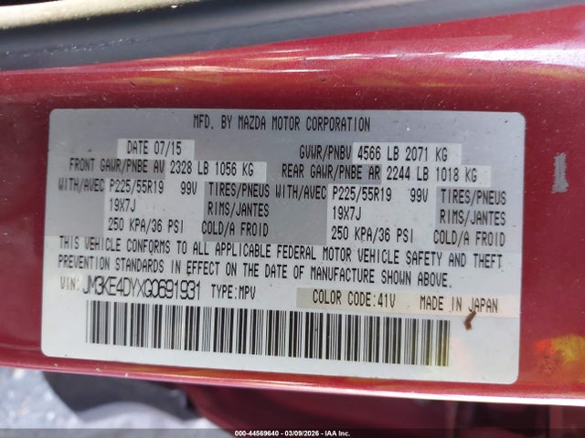 Aukcja sprzedaży 2016 Mazda Cx-5 Grand Touring, vin: JM3KE4DYXG0691931, numer aukcji: 44569640