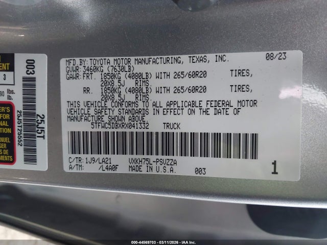 2024 TOYOTA TUNDRA HYBRID 5TFWC5DBXRX041332 Photo 8
