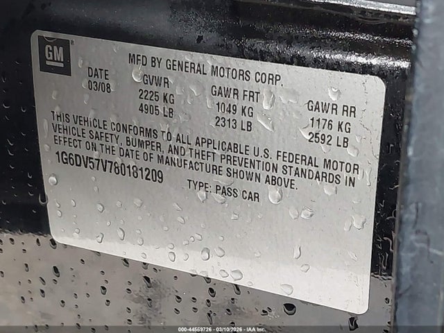 2008 CADILLAC CTS 1G6DV57V780181209 Photo 8