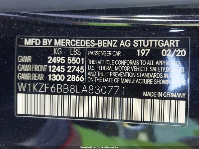 2020 MERCEDES-BENZ AMG E 53 W1KZF6BB8LA830771 Photo 8