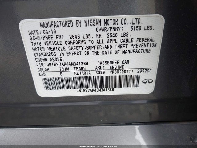 JN1EV7AR4GM341369 Infiniti Q50 3.0t Premium