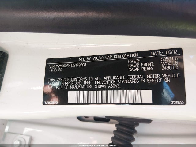 2013 VOLVO S60 YV1902FH1D2179508 Photo 8