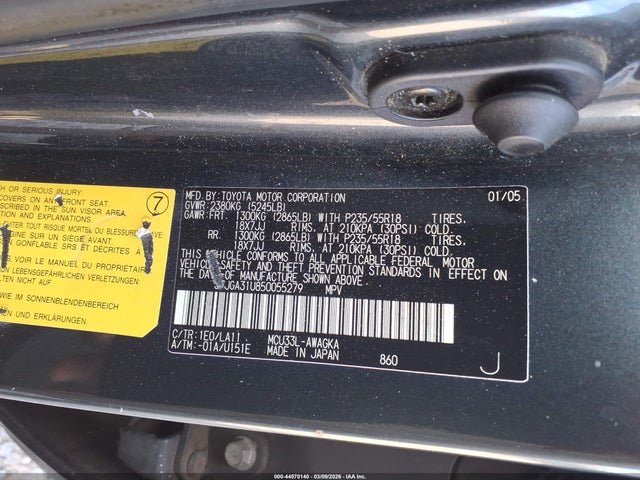 Продажа на аукционе авто 2005 Lexus Rx 330, vin: JTJGA31U850055279, номер лота: 44570140