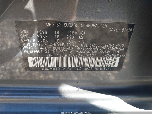 2018 SUBARU IMPREZA 4S3GKAL62J3620461 Photo 8