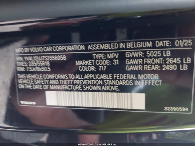 2025 VOLVO XC40 YV4L12UJ7S2556058 Photo 8