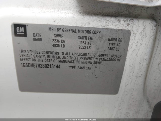 2008 CADILLAC CTS 1G6DV57V280213144 Photo 8