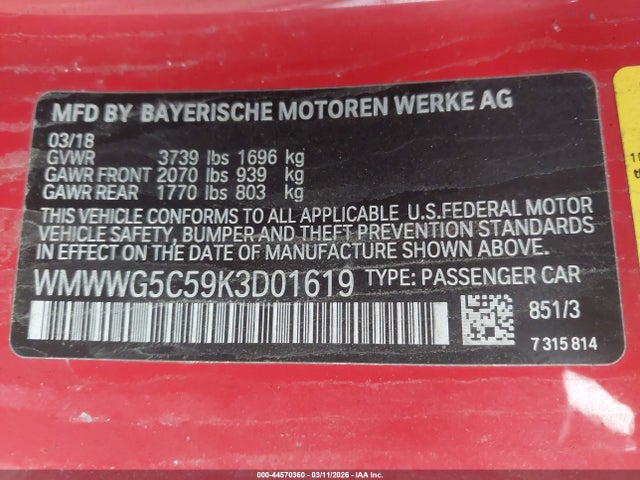 2019 MINI CONVERTIBLE WMWWG5C59K3D01619 Photo 8