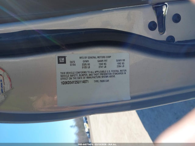 2005 CADILLAC DEVILLE 1G6KD54Y25U114871 Photo 8