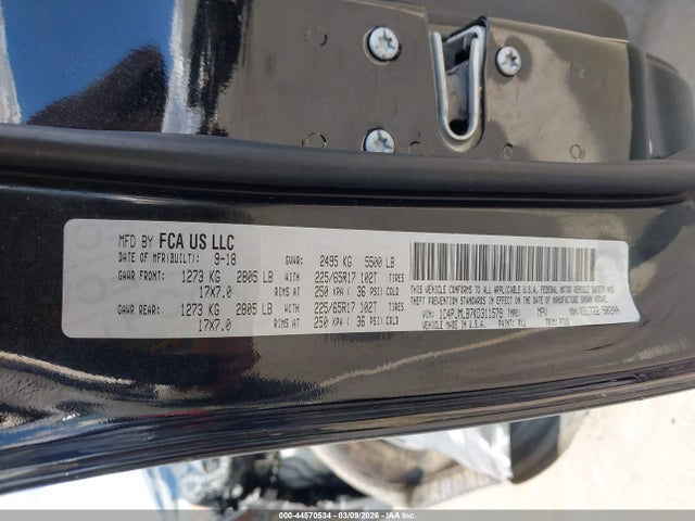 Aukcja sprzedaży 2019 Jeep Cherokee Latitude Plus 4x4, vin: 1C4PJMLB7KD311579, numer aukcji: 44570534