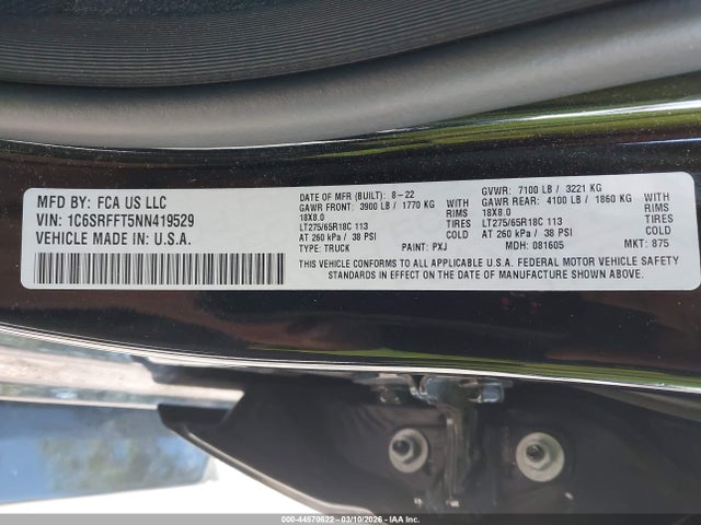 2022 RAM 1500 1C6SRFFT5NN419529 Photo 8